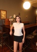 Linda Kumaş Vatkalı Bluz - Görsel 7