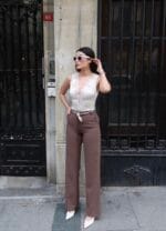 Linda Twil Kumaş Aksesuarlı Pantolon - Görsel 8