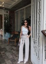 Linda Twil Kumaş Aksesuarlı Pantolon - Görsel 15