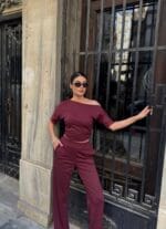 Oysho Kumaş Düşük Omuz İkili Takım - Görsel 15