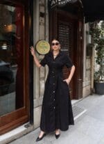 Poplin Kumaş Düğmeli Elbise - Görsel 2