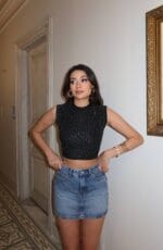 Ottoman Kumaş Serpme Taşlı Crop - Görsel 3