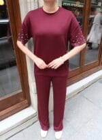Oysho Kumaş Kolları Taşlı Takım - Görsel 14
