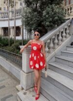 toptan poplin balon elbise