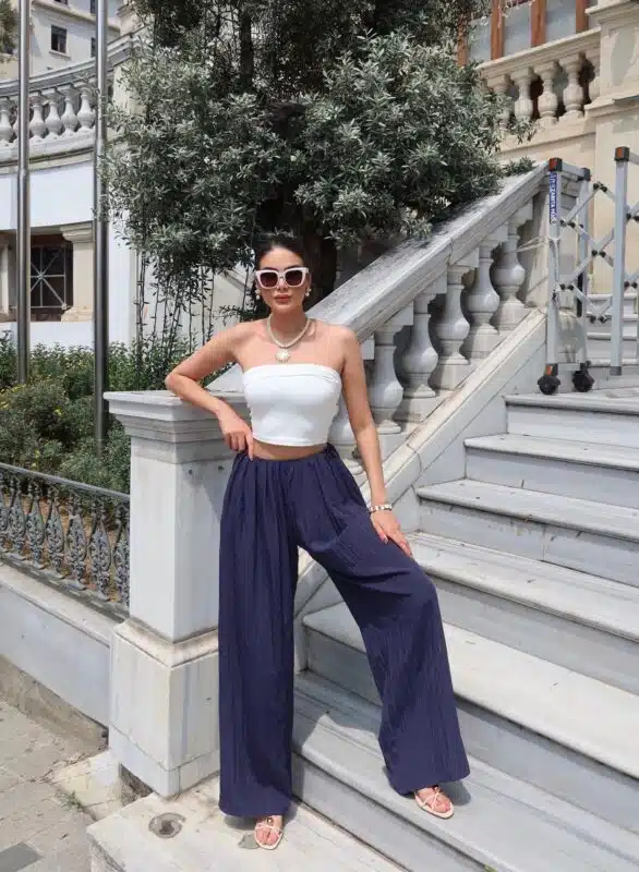 toptan kırışık kumaş pantolon