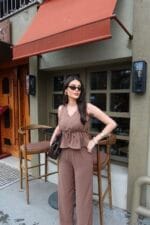 Linda Twill Kumaş Lastikli İkili Takım - Görsel 12