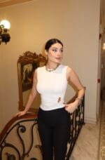 Dalgıç Kumaş Aksesuarlı Bluz - Görsel 11