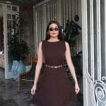 toptan double kumaş kemerli elbise