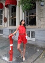 Oysho Kumaş Dantel Detay Şortlu Takım - Görsel 2