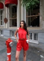Oysho Kumaş Dantel Detay Şortlu Takım - Görsel 3