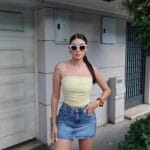 toptan puantiyeli büzgülü crop