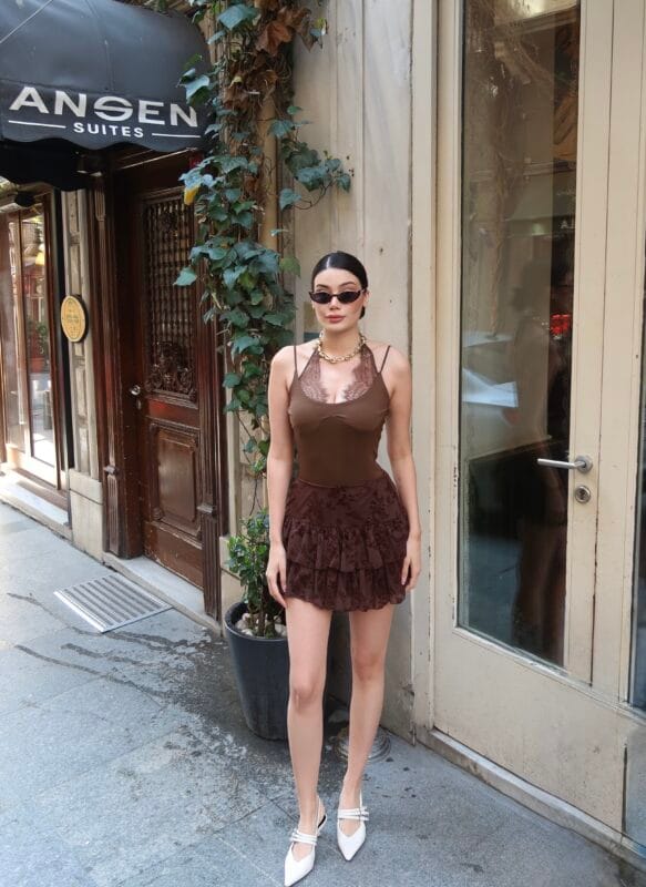 toptan kemerli mini şort etek