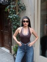 toptan pullu boyundan bağlamalı crop