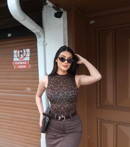 toptan leopar transparan crop