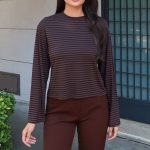 Çizgili Kumaş Basic Bluz