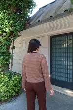 Çizgili Kumaş Basic Bluz - Görsel 19