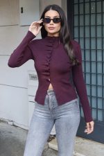 Triko Büzgü Düğmeli Hırka - Görsel 27