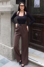 Linda Twill Kumaş Kemer Detay Pantolon - Görsel 7