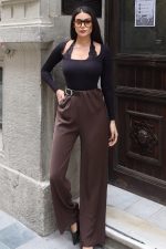 Linda Twill Kumaş Kemer Detay Pantolon - Görsel 9