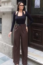Linda Twill Kumaş Kemer Detay Pantolon