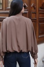 Linda Twill Kumaş Çift Fermuarlı Astarlı Ceket - Görsel 13