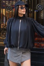 Linda Twill Kumaş Çift Fermuarlı Astarlı Ceket - Görsel 25