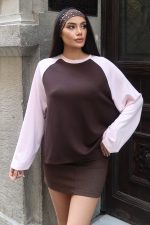 Oysho Kumaş Çift Renkli Bluz - Görsel 8
