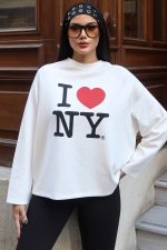 Oysho Kumaş Baskılı Sweat - Görsel 4