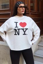 Oysho Kumaş Baskılı Sweat - Görsel 5