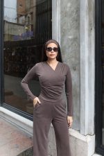 Pike Oysho Kruvaze Yaka İkili Takım - Görsel 12