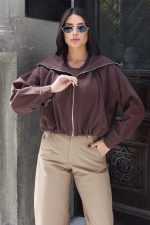 Gabardin Kumaş Şal Yaka Astarlı Fermuarlı Ceket - Görsel 5