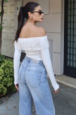 Dalgıç Kumaş Püsküllü Madonna Yaka Crop - Görsel 8