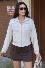 Oysho Kumaş Nakışlı Fermuarlı Hırka - Görsel 8