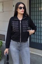 Oysho Kumaş Nakışlı Fermuarlı Hırka - Görsel 17