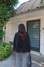 Süet Kumaş Püsküllü Pelerin - Görsel 28