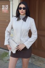 Süet Kumaş Deri Yaka Ceket - Görsel 11