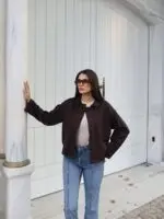 Toptan Scuba Kumaş Polo Yaka Düğmeli Hırka 3058 - Kechi Woman