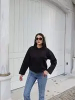 Toptan Scuba Kumaş Polo Yaka Düğmeli Hırka 3058 - Kechi Woman