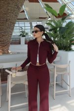 Oysho Kumaş Polo Yaka Çift Fermuarlı Takım - Görsel 8