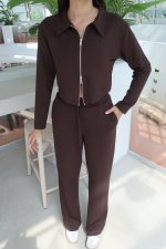 Oysho Kumaş Polo Yaka Çift Fermuarlı Takım - Görsel 12