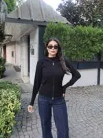 Toptan Triko Çift Fermuarlı Dik Yaka Hırka 3072 - Kechi Woman