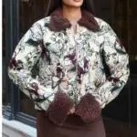 Toptan Desenli Yaka Kürklü Ceket 3132 Desenli - Kechi Woman